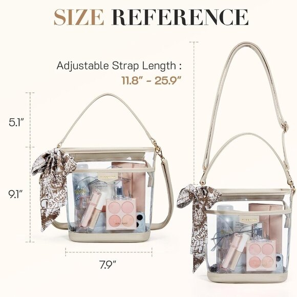 Stadium Approved Clear Purse for Women - Adjustable Straps & Stylish Design - Picture 5 of 6